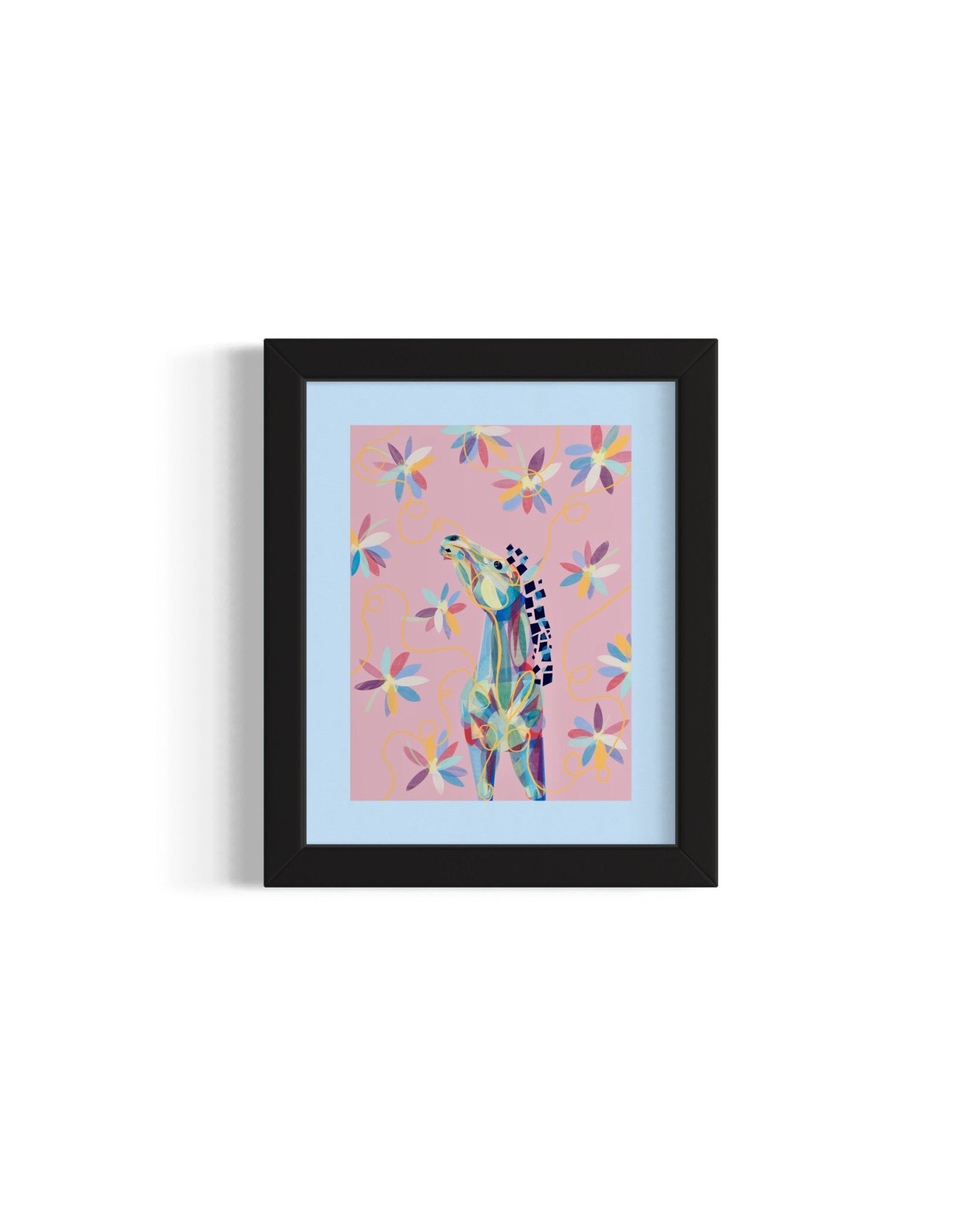 Floral Foal Folly (Pastel Pink) - Skye Bella Art