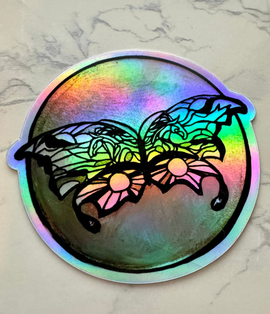 Holographic Halo Stickers: Butterfly - Skye Bella Art